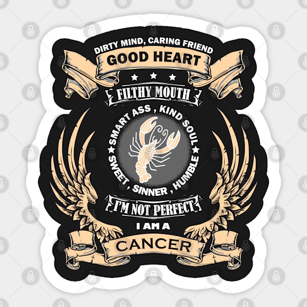 Zodiac Sign - Cancer Sticker by Dreamteebox